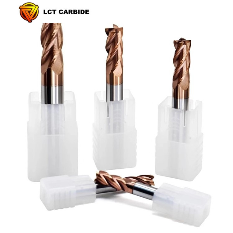 4 Flutes Solid Carbide Endmill/Corner Radius/Round Nose AlTIN Coating /50-55HRC 